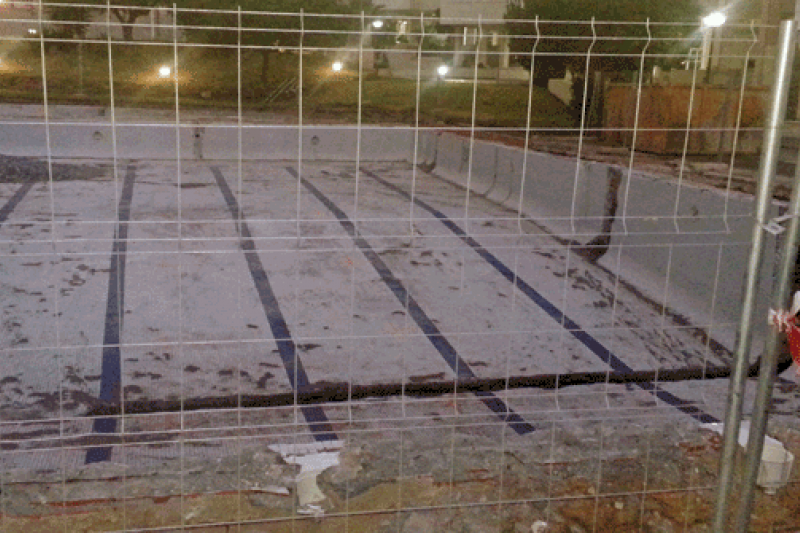 Rehabilitación con micropilotes de Piscina en urbanización en Alicante
