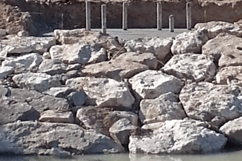Micropilotes para puente en el Salto de la Novia, Río Segura, Archena, Murcia